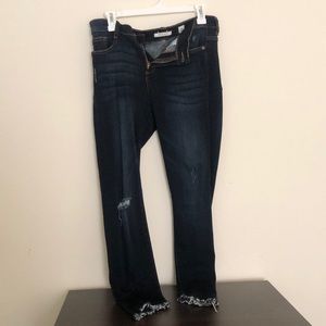 Dark Washed out stretchy jeans